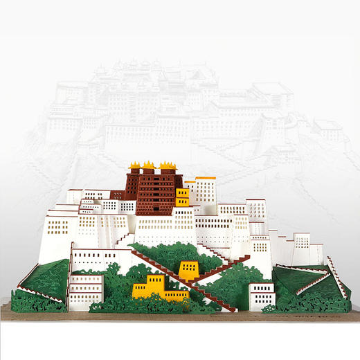 布达拉宫建筑纸雕模型（含灯） 商品图1