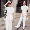 时尚薄款休闲服，网红炸街阔腿裤运动套装HR-QMC6772 商品缩略图1