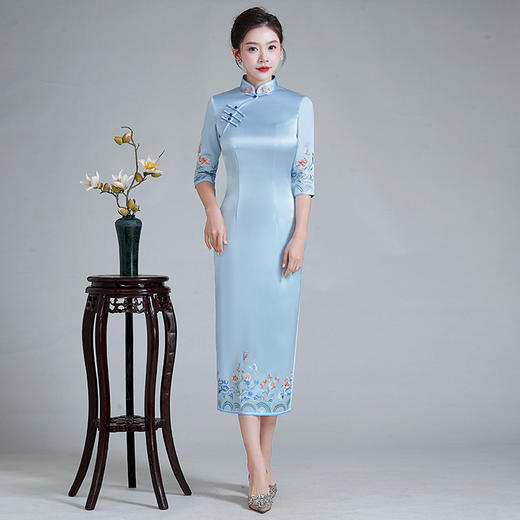 LHS10052高贵气质礼服 新款旗袍年轻婚宴装平时可穿春 商品图0