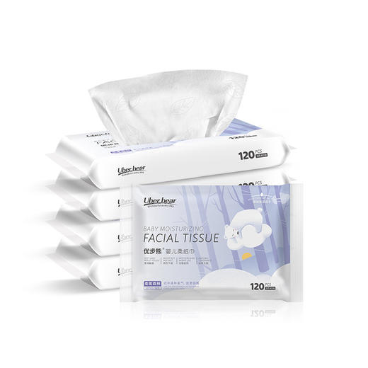 【超值20包装！呵护婴儿肌】英国UBB婴幼儿保湿纸巾宝宝专用柔纸巾新生云柔巾婴儿乳霜纸 商品图4