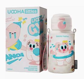 uooha随行双饮保温杯海伦爱健身-白色