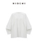 HIDEMI 极简圆领廓形设计感廓形袖白色衬衫 商品缩略图3