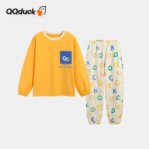 【清仓捡漏】【120-160】【可可鸭】儿童春秋家居服套装抗菌睡衣纯棉轻薄透气 商品图1