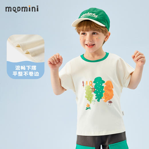 【冰冰棉】【80-140】【MQDMINI】男童夏季t恤短袖卡通撞色冰感上衣 商品图8
