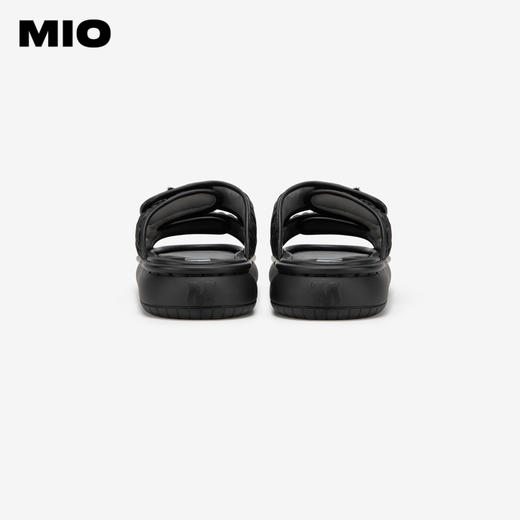 MIO米奥夏季中跟时髦拖鞋小众潮流运动厚底一字拖个性女鞋M243131427 商品图4