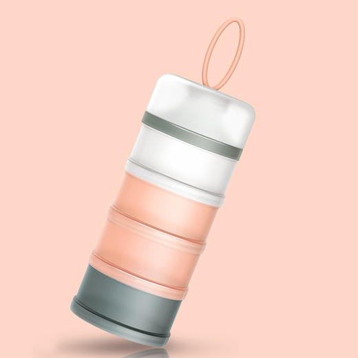 【独立分层不串味 一盒全搞定】宝宝便携式奶粉盒儿童零食盒4层大容量奶粉格零食分装盒母婴用品 商品图2