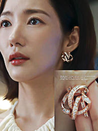 OKBA60412百搭时尚气质轻奢心形韩版明星款耳饰
