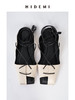 HIDEMI 极简露趾设计感系带式凉鞋 黑白拼色/金色/银色 商品缩略图4