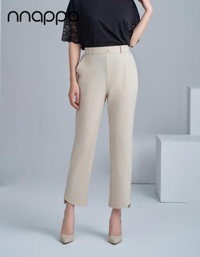 锦纶冰凉斜纹8分落差直筒裤PA29277