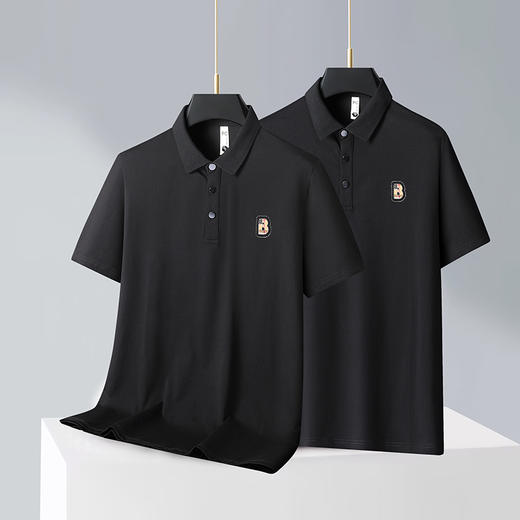 【Q】【新款DX】大依优型大码男装潮款短袖Polo衫翻领加肥加大透气吸汗夏季上衣半袖t恤夏装 商品图1