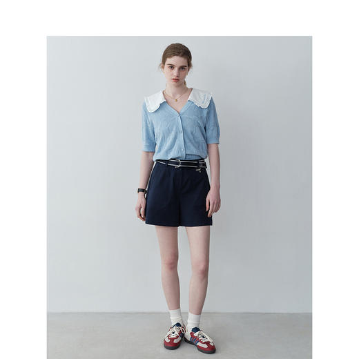 TeenieWeenie小熊撞色毛针织开衫女夏季女毛衫TTCK242402T 商品图2