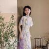 新中式国风日常，奥黛气质长款改良旗袍XL-24135 商品缩略图4