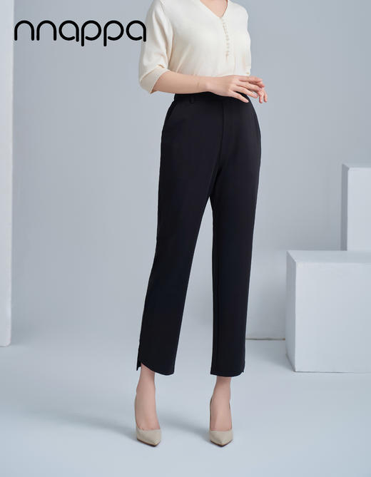 锦纶冰凉斜纹8分落差直筒裤PA29277 商品图2