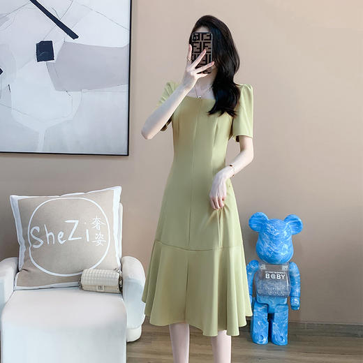 奢姿2025年夏季新款大码女装翻领连衣裙胖妹妹赫本风时尚裙子9932866993 商品图3