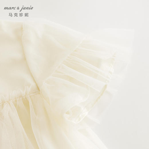 马克珍妮女童花边网纱拼接短袖连衣裙儿童裙子2024夏装新款240875 商品图5