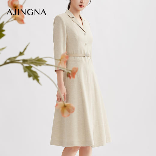 【商场同款】阿菁娜2024春季新款春日简约连衣裙A29C112061 商品图2