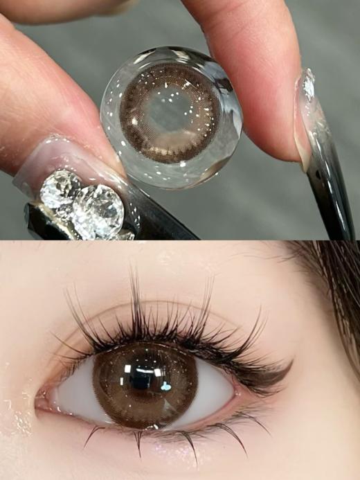 leenscolor 微醺暧昧/星河浪漫 渐变粉/棕14.5mm 年抛两片装 商品图5
