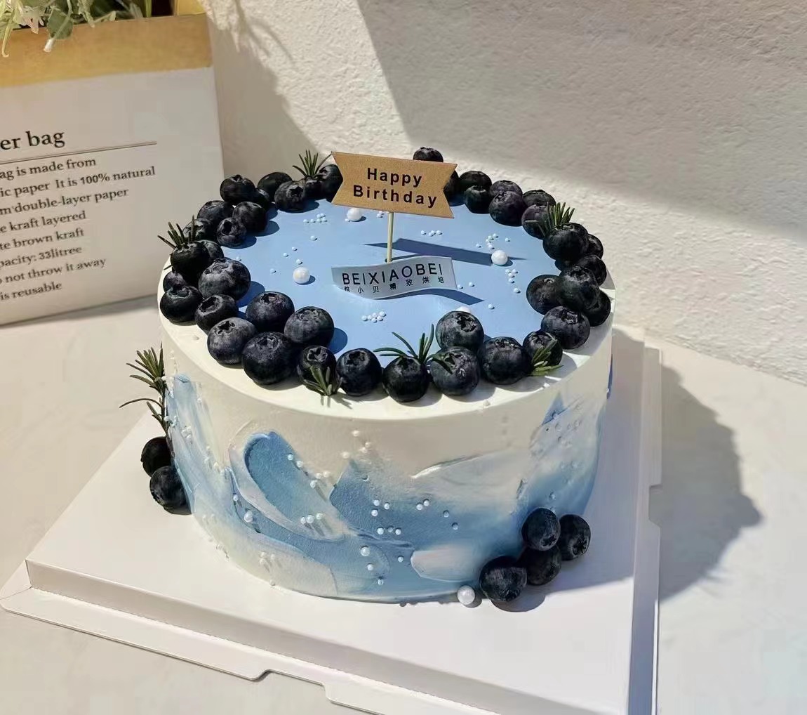 简约蓝莓—生日水果蛋糕