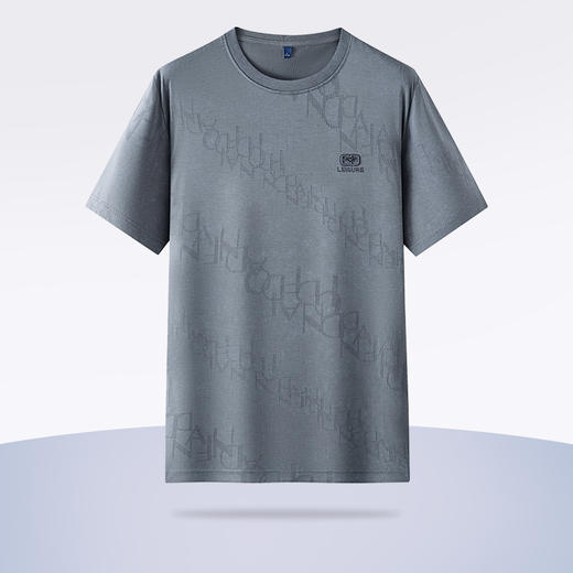 【Q】【新款DDY】大依优型大码男装镂空短袖T恤圆领加肥加大透气吸汗夏季上衣半袖t恤夏装 商品图1