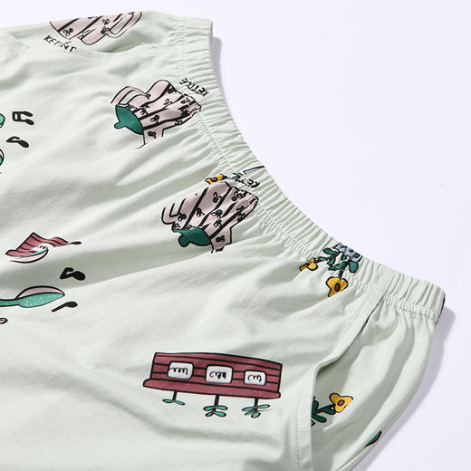 都市丽人生活家居春夏睡衣女32支CVC单面家居服薄款短袖短裤女士棉质套装LH42D5 商品图5