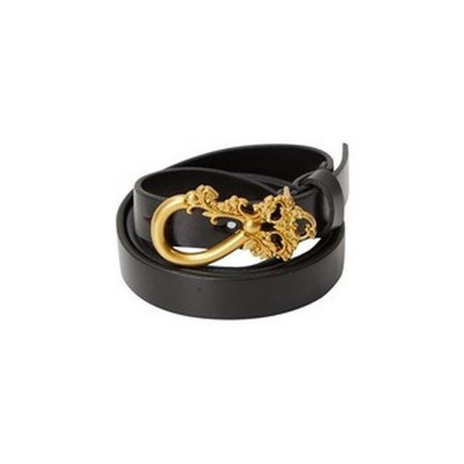 谜底牛皮革腰带女2024年夏季新品复古百搭雕花扣头皮带242MQ0907 商品图4