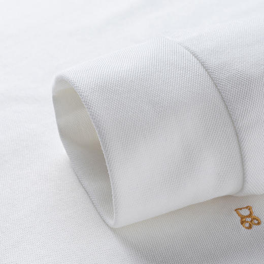 罗蒙男士小熊绣花polo衫男长袖t恤男双面加厚男士polo衫打底衫男 商品图10