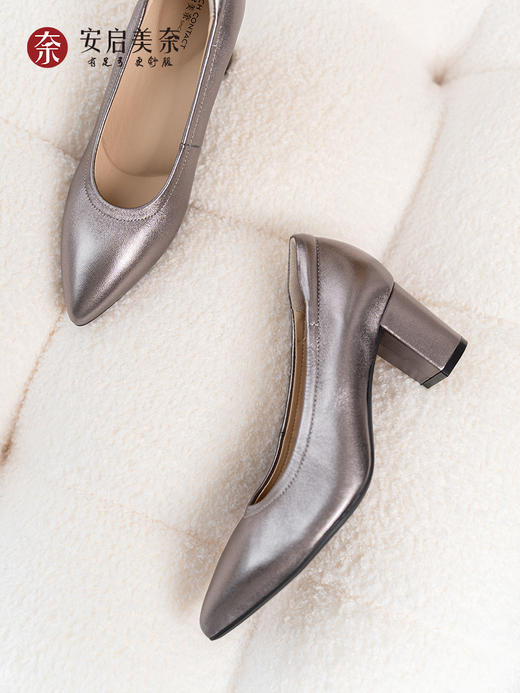 ARCHCONTACT安启美奈粗方跟通勤休闲舒适女鞋52901 商品图4