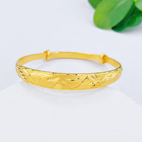 【限时克减128元】足金999.9 实心推拉牛鼻手镯龙凤推拉手镯(SZ00992)（预售产品下单后不退款不退货不换货不补差价