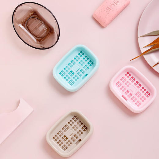 茶花  A22001圆润香皂盒  3个装（颜色随机，可备注） 商品图3