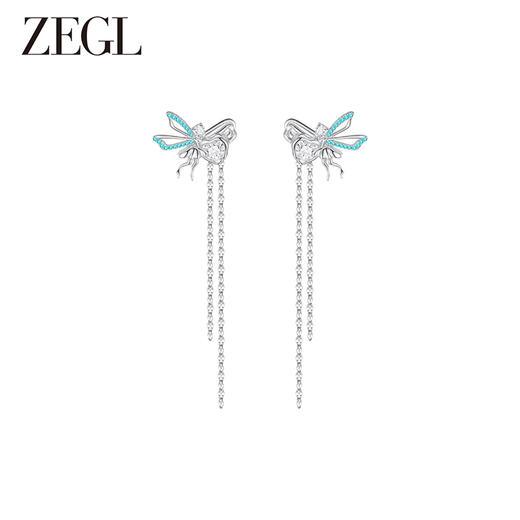 ZEGL设计师精灵之舞系列蝴蝶耳夹女无耳洞高级感耳环耳骨夹耳饰品 商品图3