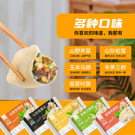 纯素水饺 五种口味 家庭装速冻饺子 营养健康儿童早餐 商品图1