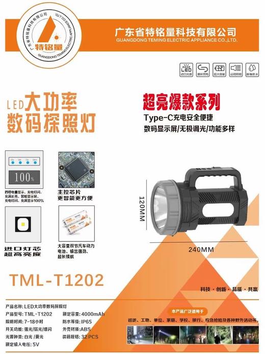 探照灯（矿灯）强光 弱光 爆闪 商品图2