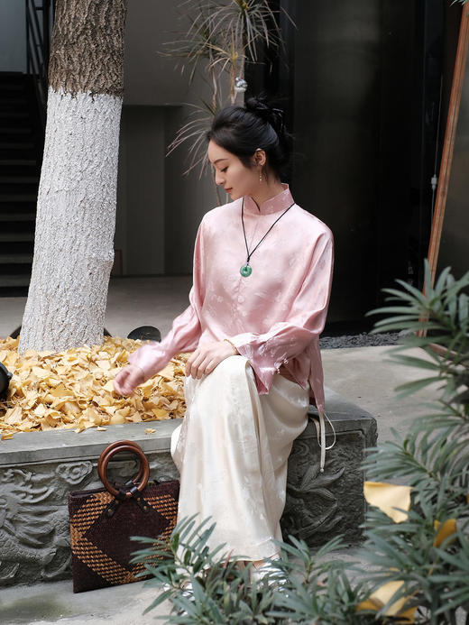 盛唐牡丹 |蝶恋花真丝女上衣 商品图13