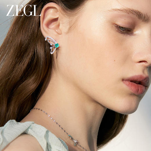 ZEGL设计师精灵之舞系列蝴蝶耳环女2024新款仙女耳钉925银针耳饰 商品图2