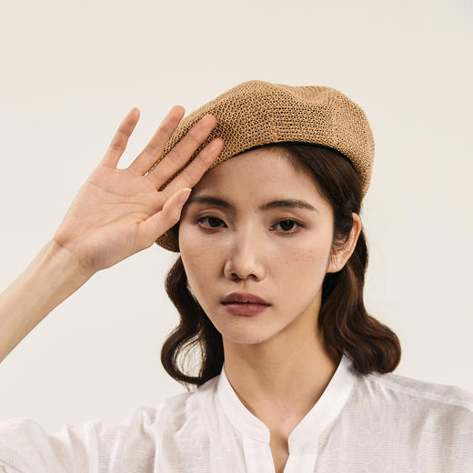 谜底贝雷帽女士2024年夏季新品复古学院风时髦出游帽子242MQ0904 商品图2