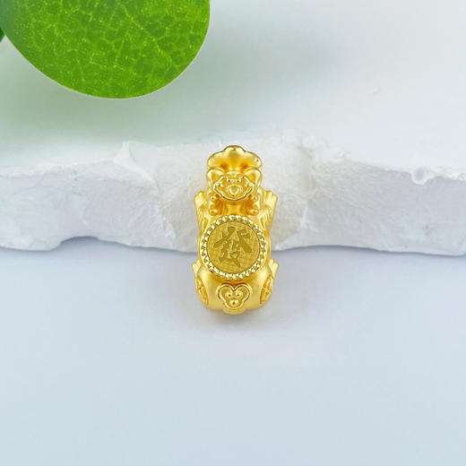 【限时克减150元】足金 3D硬金时来运转发字如意貔貅手串（发字可转动，约21.3*11.6mm）(V3DSC00164)（预售产品下单后不退款不退货不换货不补差价） 商品图0
