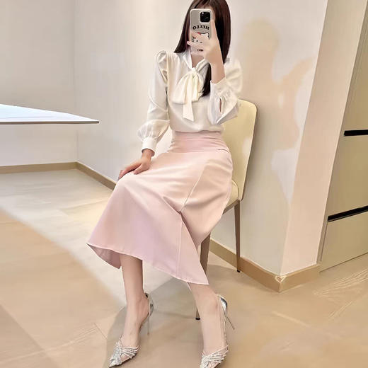 裁缝学苑AQ256小香风套装女装系带领衬衫纸样半身裙样板图纸 商品图2