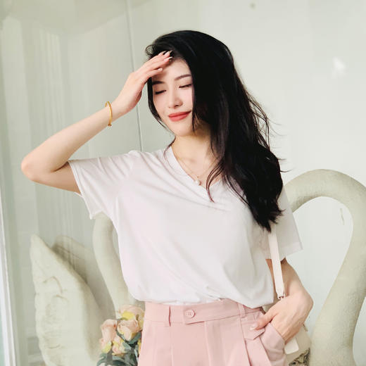 【百图lulu定制】【空调T】四面弹 冰凉感 圆领 短袖T恤 商品图3