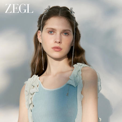 ZEGL设计师精灵之舞流苏蝴蝶发夹边夹侧边发卡女2024新款头饰发饰 商品图3