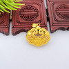 【限时克减150元】足金999.9 古法双面镂空如意福字锁包吊坠网红锁包(ANWZGFDZ00321-2)（预售产品下单后不退款不退货不换货不补差价） 商品缩略图0