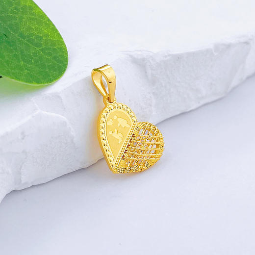 【限时克减150元】足金999.99 【精品】五9黄金爱心吊坠心形吊坠爱心绕线吊坠(ACDZ00303)（预售产品下单后不退款不退货不换货不补差价）（预售产品下单后不退款不退货不换货不补差价） 商品图1