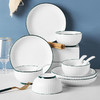 积分免费兑：万享景德镇欧式轻奢陶瓷餐具碗碟套装釉下彩碗具饭碗菜盘碗筷碗套装 商品缩略图2