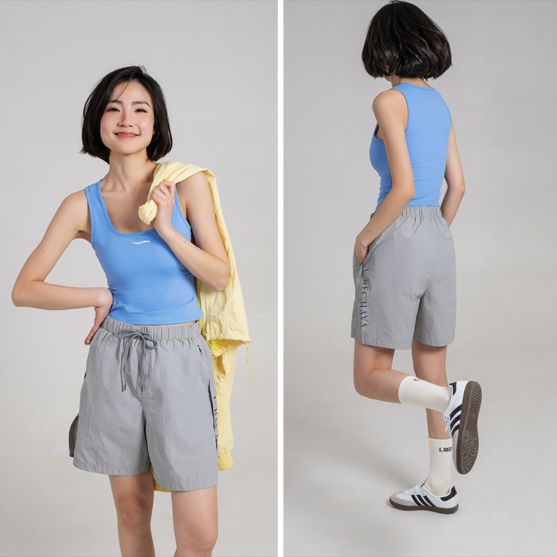 L RECNAVA[裸感磨毛]方领带胸垫基础百搭背心