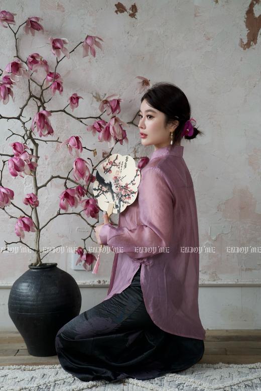 【门店同款】ENJOY春季云敛-疏影暗香醋酸半裙 157054939 商品图1