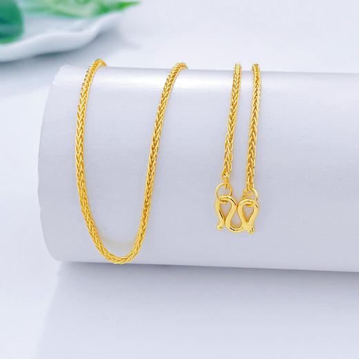 【限时克减150元】足金999.9 圆肖邦链项链(XL00014-09)补差价）补差价）预售产品下单后不退款不退货不换货不补差价 商品图1