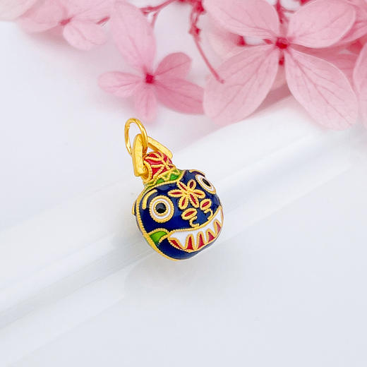 【定价黄金】足金 3D硬金烤漆吞金兽爸爸手串挂件(V3DSC00353)预售产品下单后不退款不退货不换货不补差价 商品图1