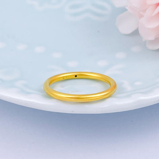 【限时克减150元】足金 3D硬金空心固口光圈素圈圈戒(V3DJZ00004)（预售产品下单后不退款不退货不换货不补差价）（预售产品下单后不退款不退货不换货不补差价） 商品图0