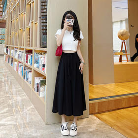 【2条立减19！敲舒服裙裤～】春夏休闲七分裙裤 冰感垂顺 显瘦高腰百搭透气阔腿裤裙