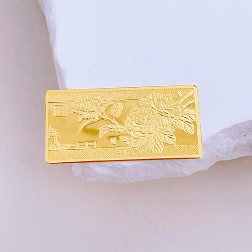 【限时克减150元】【10克】足金999.9 #投资理财 花开富贵金条10g（配亚克力盒）(YDJT00008-04)（预售产品下单后不退款不退货不换货不补差价） 商品图1