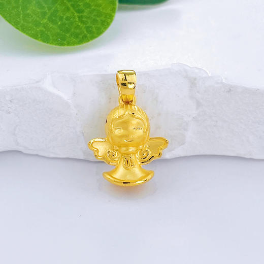 【限时克减150元元】足金999.99 #儿童/宝宝 五9黄金空心天使宝宝吊坠(ACDZ00261)（预售产品下单后不退款不退货不换货不补差价）（预售产品下单后不退款不退货不换货不补差价） 商品图0